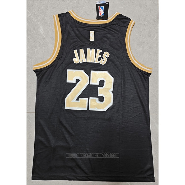 Camiseta Los Angeles Lakers LeBron James #23 Select Series Oro Negro